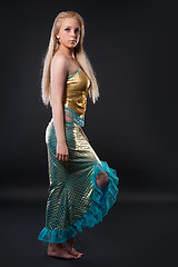 Image showing Attractive girl in mermaid costume