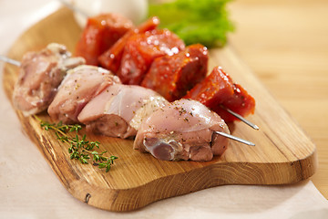 Image showing marinated meat for grill
