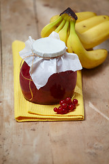 Image showing banana and red berry jam