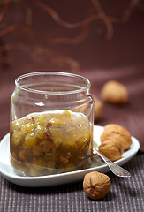 Image showing gooseberry and walnut jam