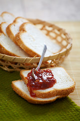 Image showing bread and jam