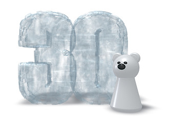 Image showing frozen thirty and polar bear