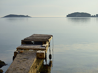 Image showing Old wooden pier