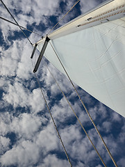 Image showing Sailing with clouds