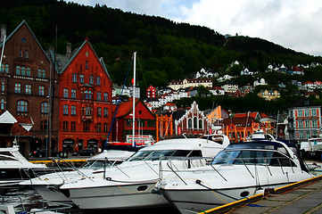 Image showing Bergen harbour, Norway