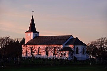 Image showing Church in sunset