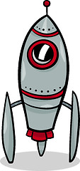 Image showing rocket spaceship cartoon illustration