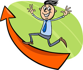 Image showing businessman with arrow cartoon