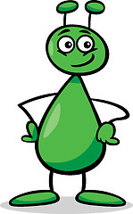 Image showing alien or martian cartoon illustration