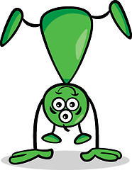 Image showing alien or martian cartoon illustration