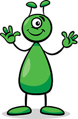 Image showing alien or martian cartoon illustration