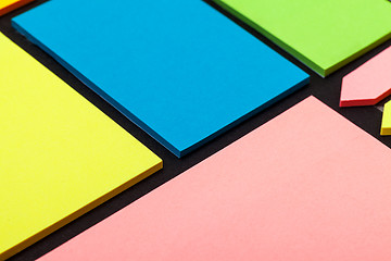 Image showing Set of multicolored paper sticky stickers