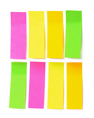 Image showing Set of multicolored paper sticky stickers