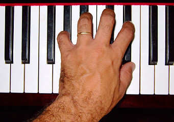 Image showing Playing the piano