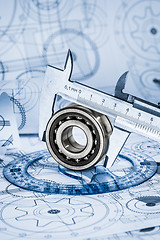 Image showing Technical drawings with the bearing