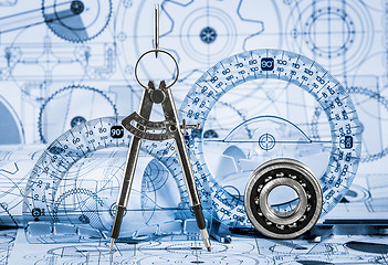 Image showing Technical drawings with the bearing