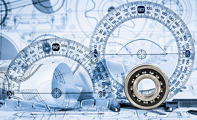 Image showing Technical drawings with the bearing