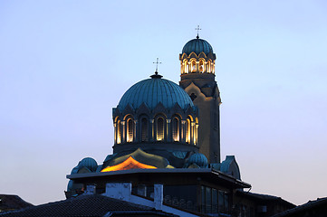 Image showing Cathedral in Veliko Tarnovo at Dusk