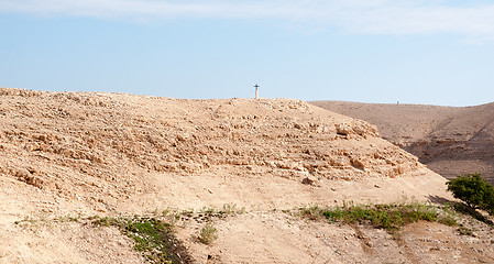 Image showing Hiking in judean desert