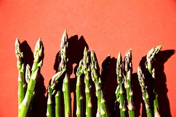 Image showing fresh green asparagus