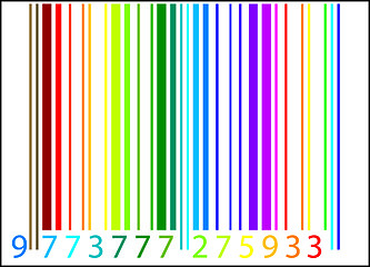 Image showing Rainbow barcode