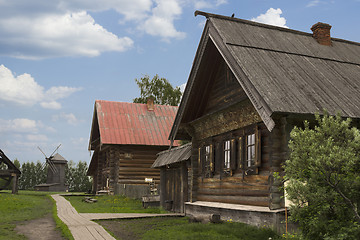 Image showing Street Russian village of the nineteenth century