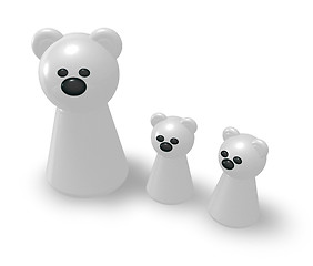 Image showing polar bear family