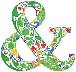 Image showing Colorful ampersand