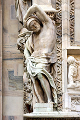 Image showing   church in milan  incision