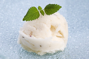 Image showing lemon sorbet with lavender