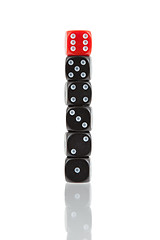 Image showing Row of dice