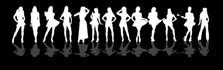 Image showing women silhouette blk