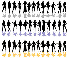 Image showing women silhouette color