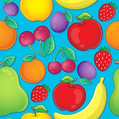 Image showing Seamless background fruit theme 2