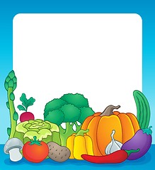 Image showing Vegetable theme frame 2