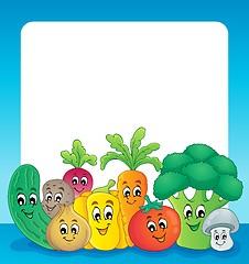 Image showing Vegetable theme frame 1