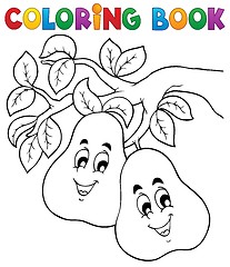 Image showing Coloring book fruit theme 2