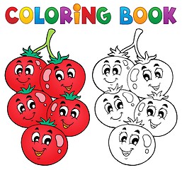 Image showing Coloring book vegetable theme 3