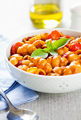 Image showing Gnocchi with tomato sauce