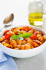 Image showing Gnocchi with tomato sauce