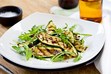 Image showing Grilled courgette salad