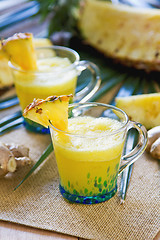 Image showing Pineapple with ginger juice