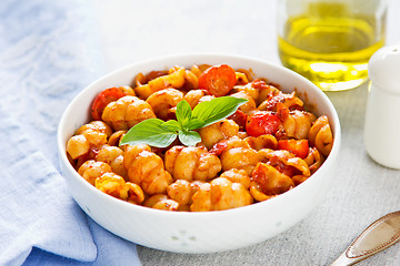 Image showing Gnocchi with tomato sauce