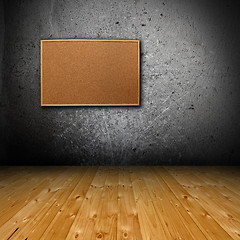 Image showing interior backdrop with corkboard