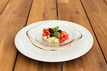 Image showing Caprese mozzarella and tomato tartar