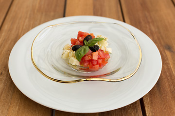 Image showing Delicious mozzarella, tomato tartar