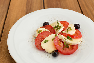 Image showing Mozzarella and tomato salad