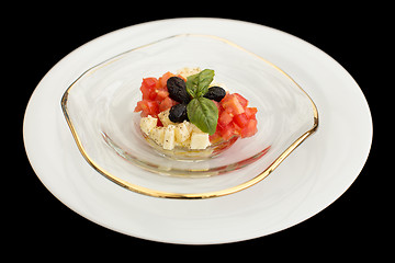Image showing Fresh tomato, mozzarella tartar