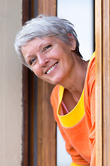 Image showing Smiling modern mature woman