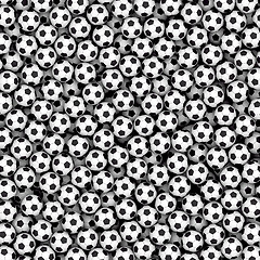 Image showing Background composed of many soccer balls